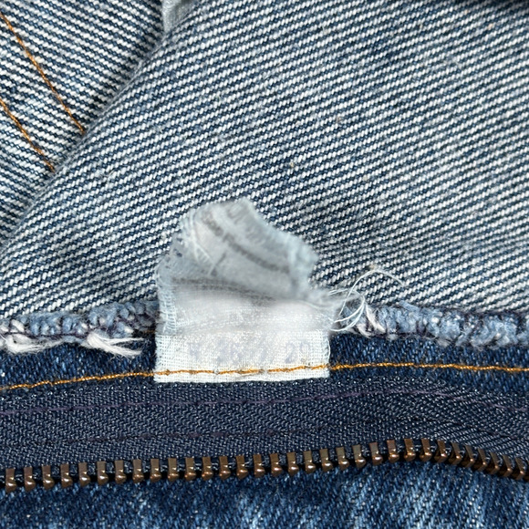 Vintage JC Penney Jeans Mens 34x28 Blue Dark Wash Denim Plain Pockets 80s - Picture 7 of 9